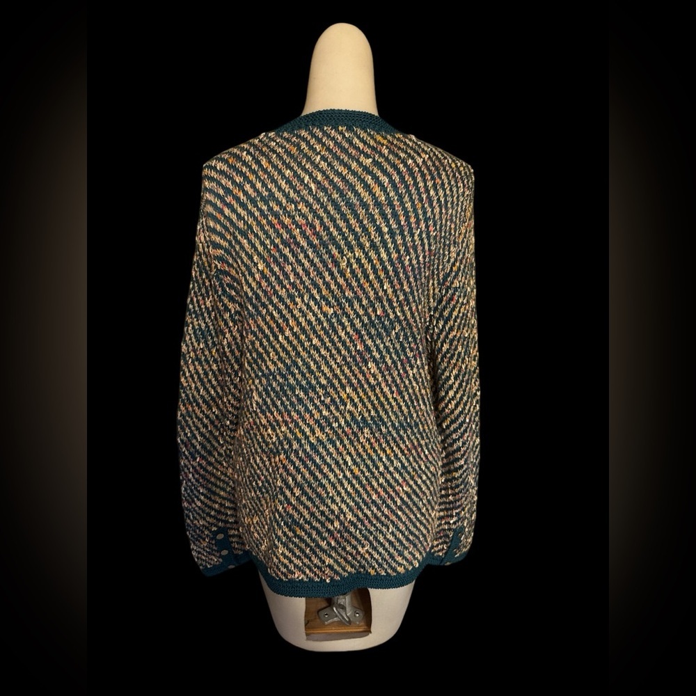Vintage Peruvian Connection Handknit Cardigan Sweater Large - Picture 3 of 5